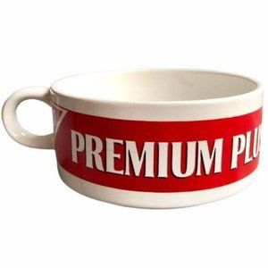 Vintage 1999 Premium Plus crackers soup bowl red white advertising plat